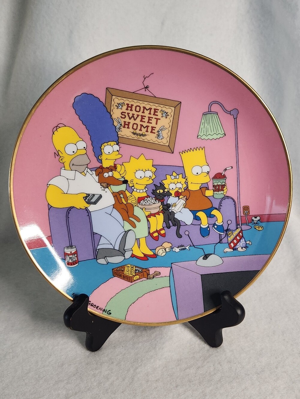The Simpsons "A Family for the '90s" Franklin Mint Limited Edition Plate
